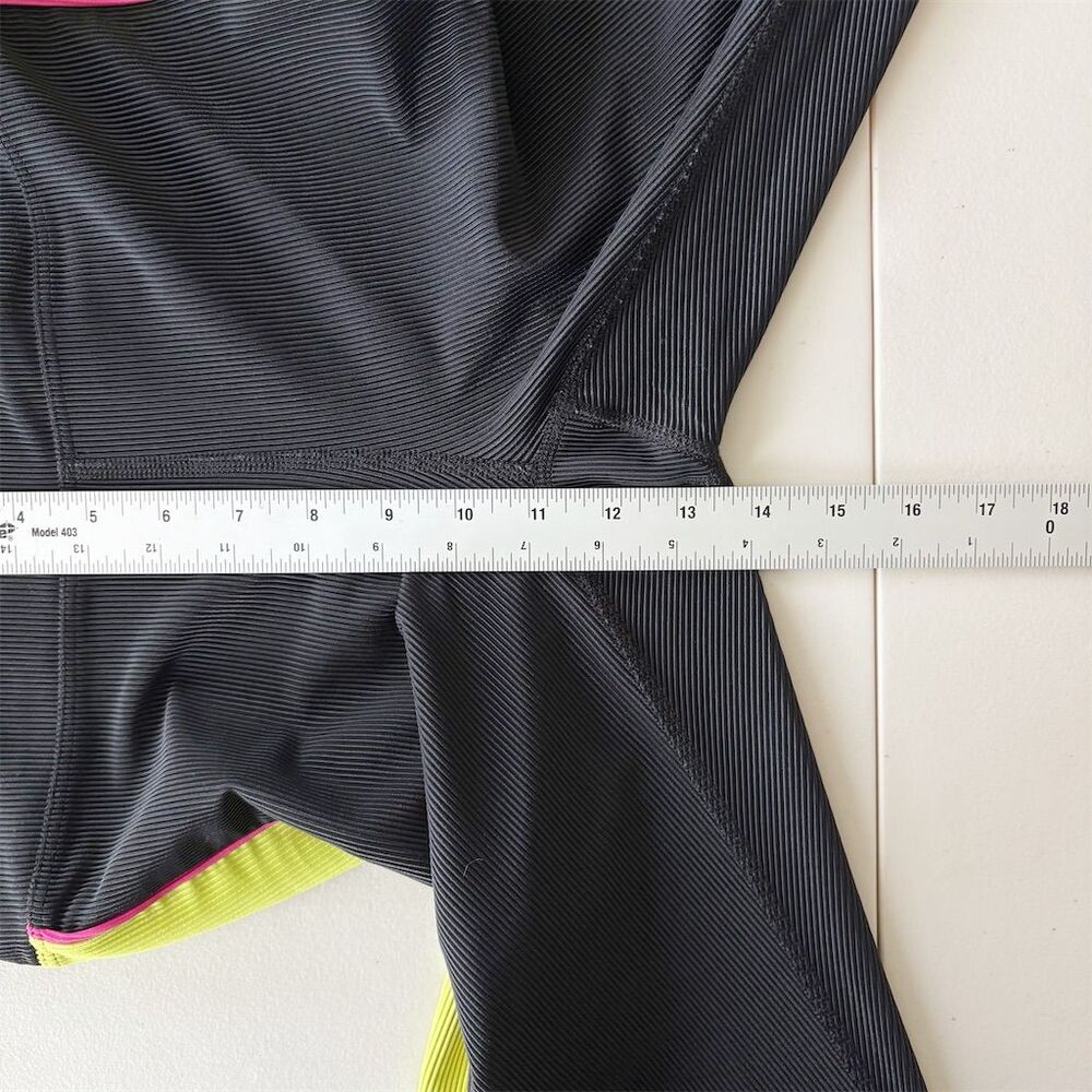 Beach Riot Bailey Colorblock Leggings Size L Black Multi Neon‎ Ribbed High Rise - Picture 10 of 10